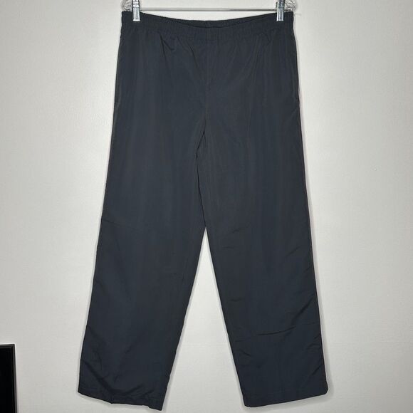 Danskin Now Gray‎ Track Pants Pink Stripe Drawstring Mesh Lined - Picture 1 of 5